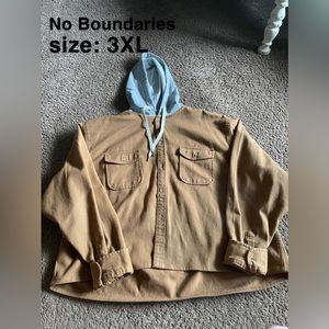 No boundaries Cropped Canvas Jacket
